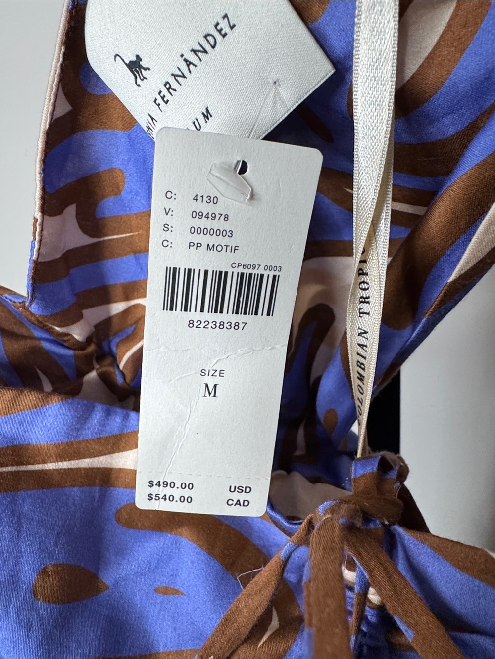 Anthropologie Purple and Cream Swirl Maxi Dress - Picture 3 of 9